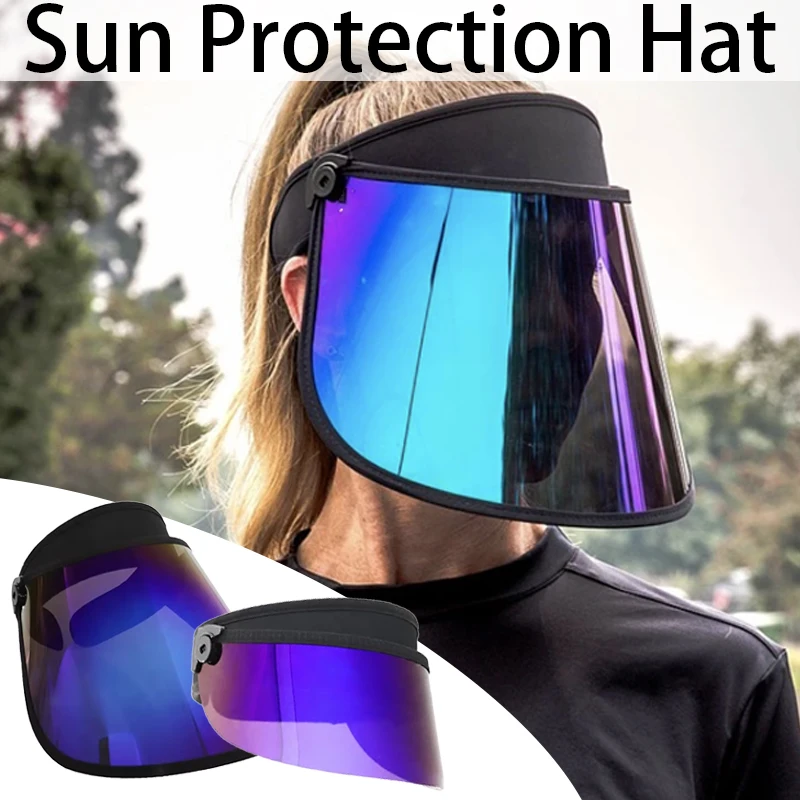 2 Pack Summer Vocation Golf Cap for Woman Man Outdoor Sport Windproof Full Face Cover Shield Anti-UV Protection Sun Visor Hat