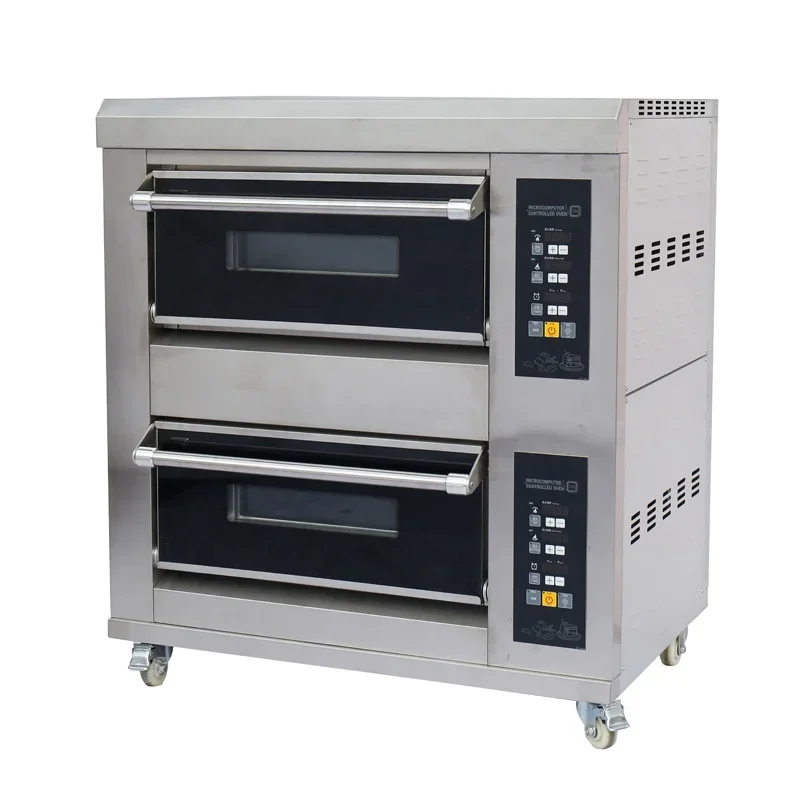 

Commercial Two Deck 2 Trays Pizza Pastry Bread Toast Baking Electric Oven