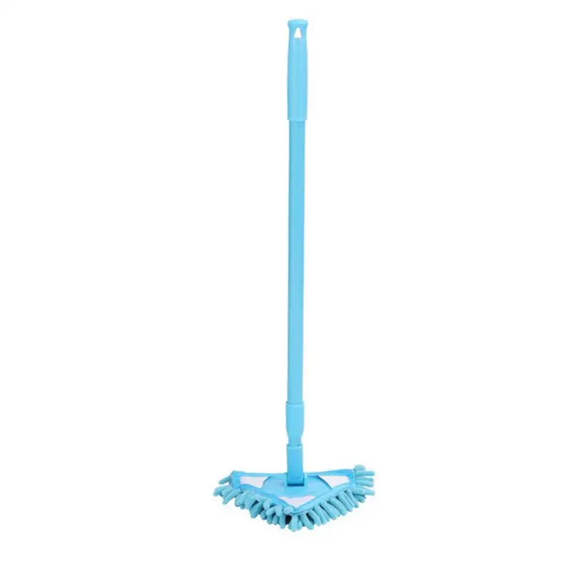 Triangle Cleaning Mop Rotatable Retractable Glass Cleaner Chenille PP Iron Material Easy Installation Storage CW