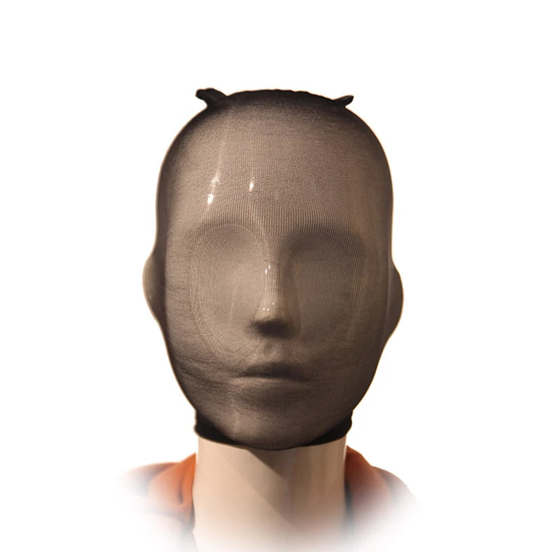 

Унисекс сексуальные мужские и женские чулки для косплея, головной убор, маска, сетчатые прозрачные чулки, маска для лица, полнолицевая маска с капюшоном для ролевых игр, костюм