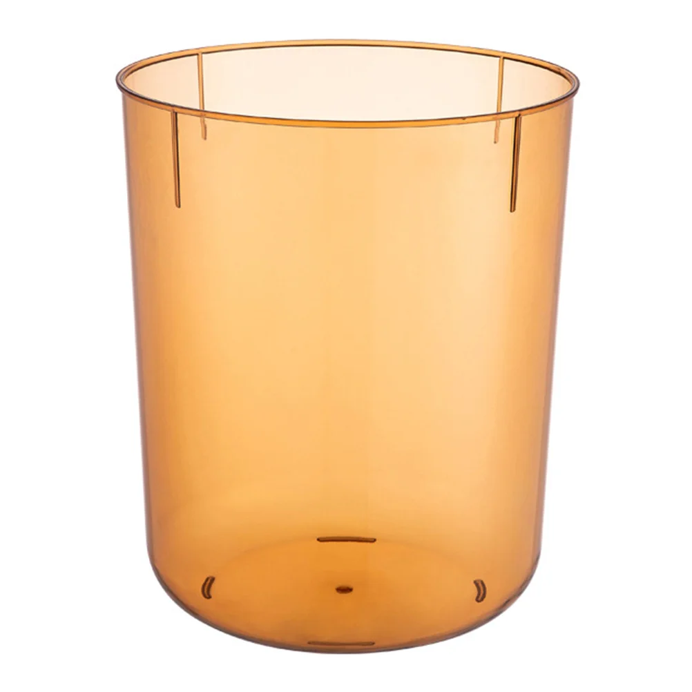 

Transparent Household Waste Basket Drop Resistant Pet Material Suitable for Office Desktop Trash Can Round Waste Basket