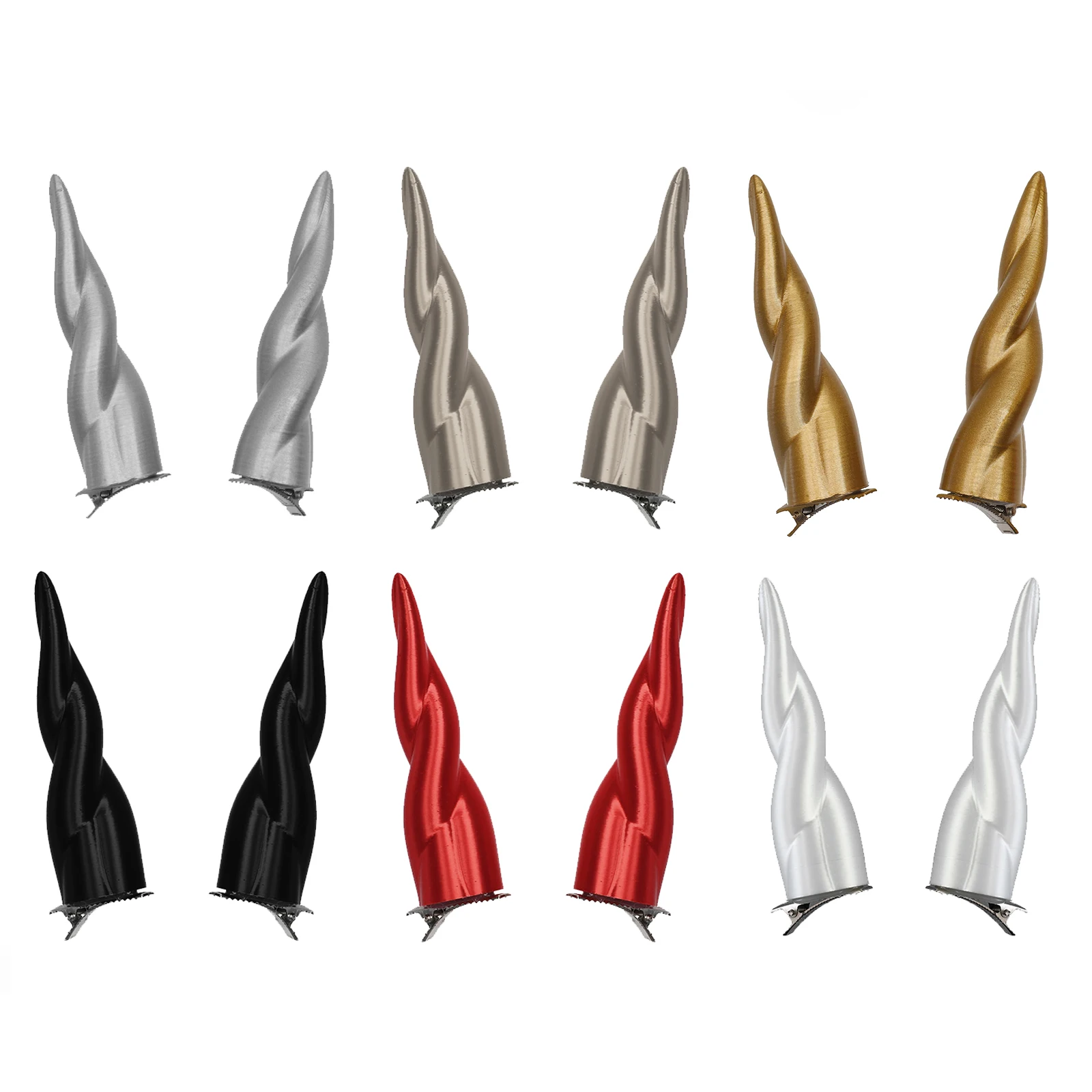 

Halloween Cosplay Demon Horn Hairpin Props Animals Beast Horn Hair Clip Headwear for Easter Parties Comic-Con Costume Accessory