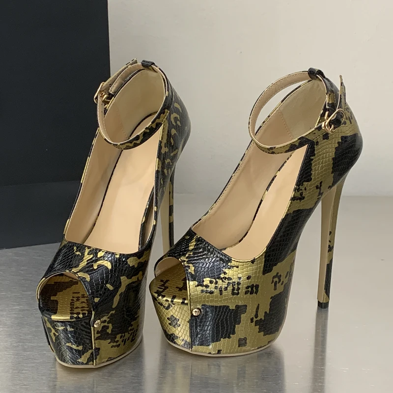 

Aneikeh модные женские туфли-лодочки с открытым носком и каменным узором на платформе, ультратонкие женские туфли-лодочки на высоком каблуке с пряжкой и ремешком для ночного клуба, туфли для выпускного вечера