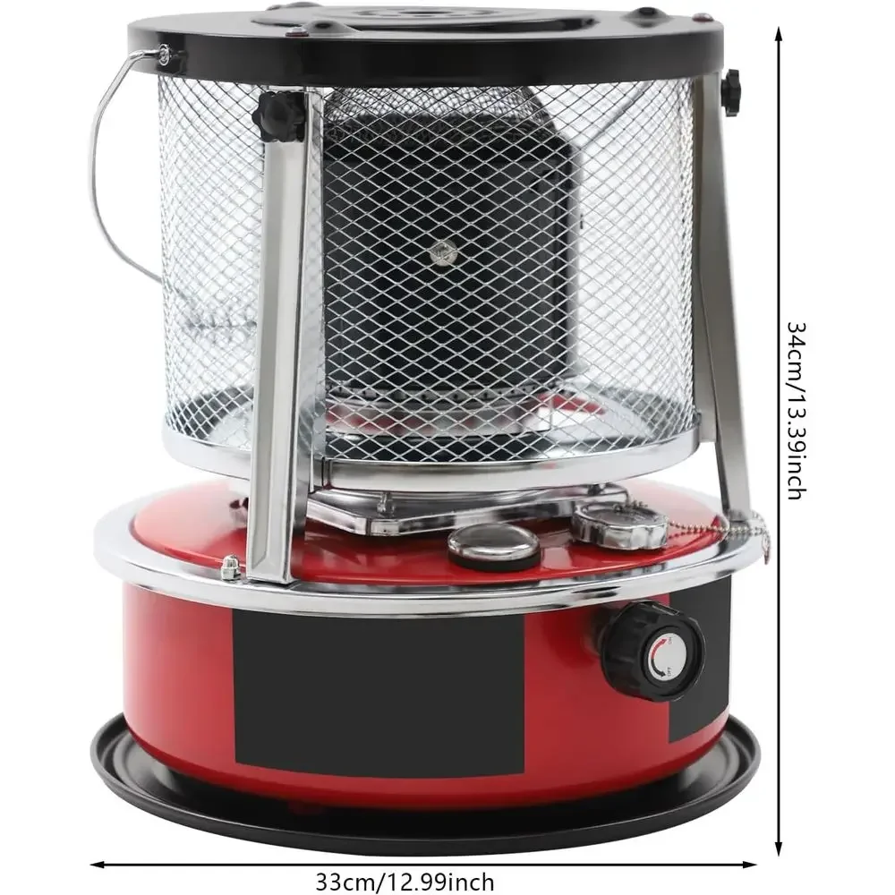 5.2L 8000W Manual Ignition Kerosene Space Heater, Ideal for Workshops, Outdoors, and Uninsulated Spaces