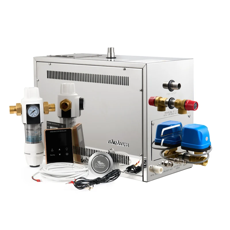 15KW Luxury Hammam Steam Shower Generatorf-draining S Shower Kit  Bath Spa Generator Wet Steam Bath Generator
