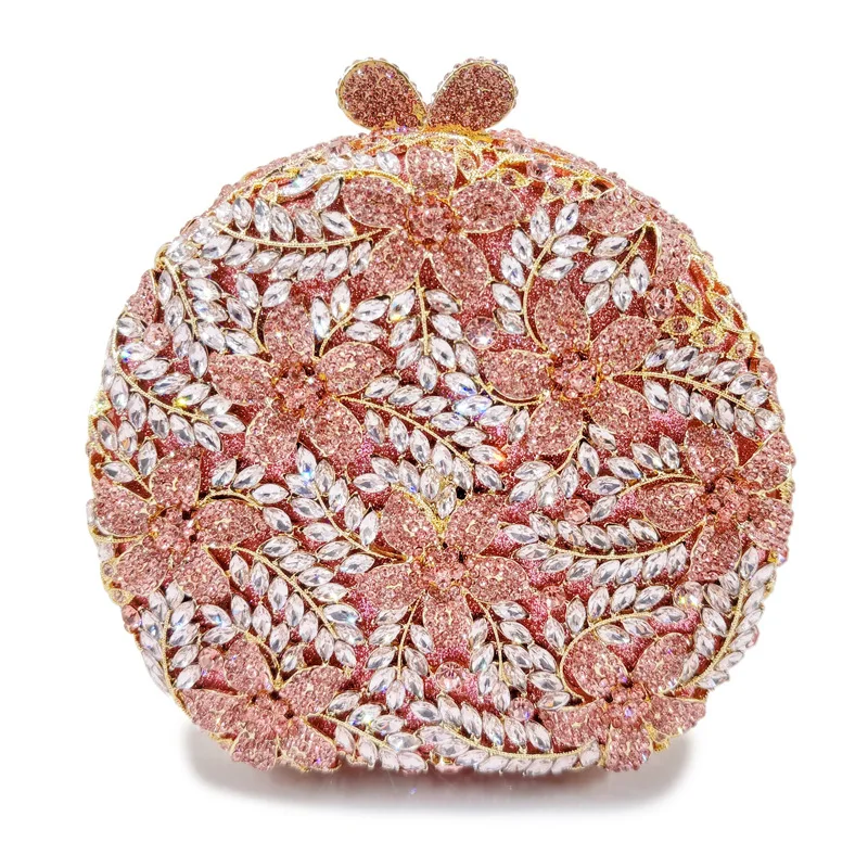 

Сумочка с круглым цветком в горошек и бриллиантами, сумка для ужина, металлическая сумка с бриллиантами, сумка Pochette Elegante Da Cerimonia, модная сумка на кнопках