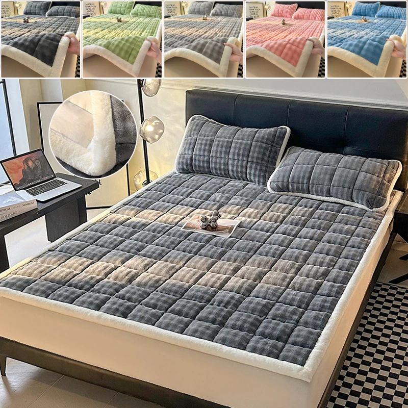 

2026 Winter Thickening Milk Velvet Mattress Soft Breathable Foldable Tatami Mat Anti-Slip Machine Washable Mattress Protection