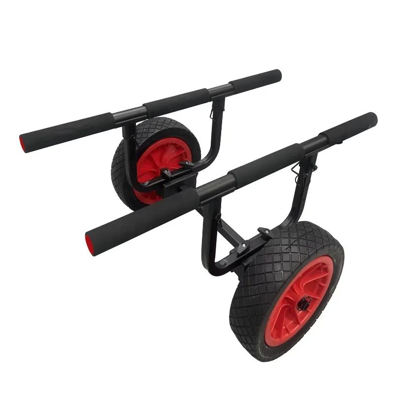 

Adjustable Width Environmentally Friendly Aluminum Alloy Kayak Trailer Airless Wheel Offshore Water Kayak Canoe Accessories Car