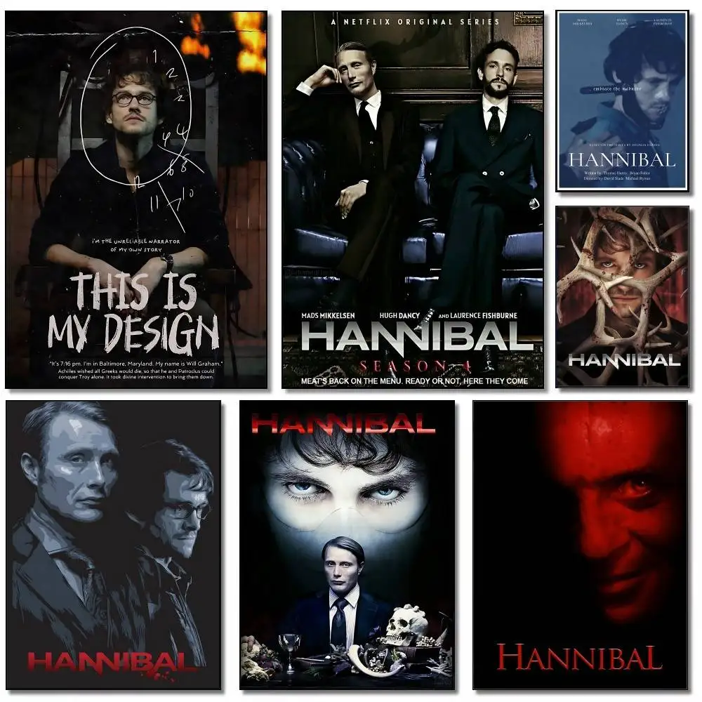 TV-Serien-Film Hannibal Poster Bild Leinwanddruck Wandkunst Heimdekoration Druck für Wohnzimmer-Dekor