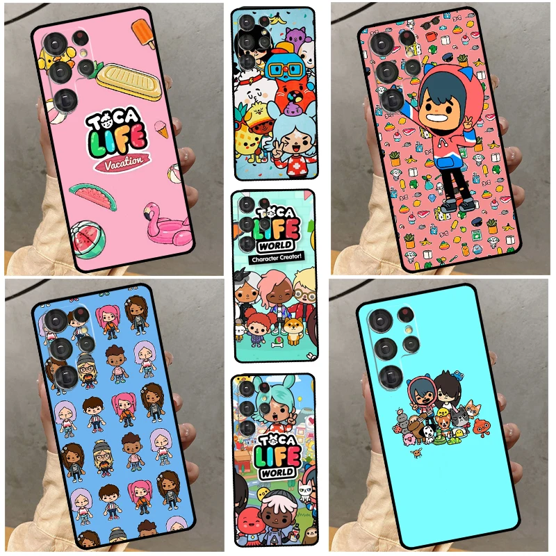 Toca Boca Toca Life World funda para Samsung Galaxy S23 S22 S21 Ultra S20 FE Note 10 20 S8 S9 S10 Plus funda de teléfono