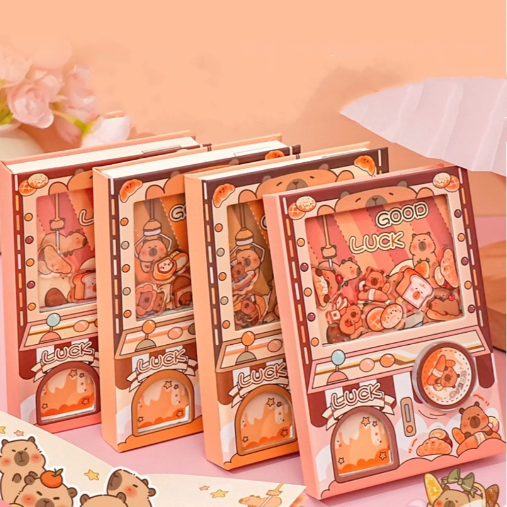 Creative Color Inner Page Gashapon Mahines Notebook Shaking Kawaii Small Notepad Relaxing Cartoon Square Writing Pad Girls