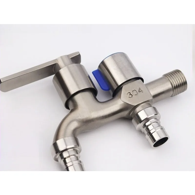 

Смеситель из нержавеющей стали - один вход, два выхода, двухфункциональный кран для бытового использования, переключатель для водопроводной воды