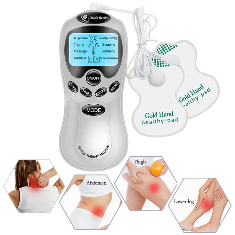 Eletric Muscle Stimulator Tens Unit Machine Pulse Meridian Therapy for Body Massager Neck and Back Relax Massager Pain Relief