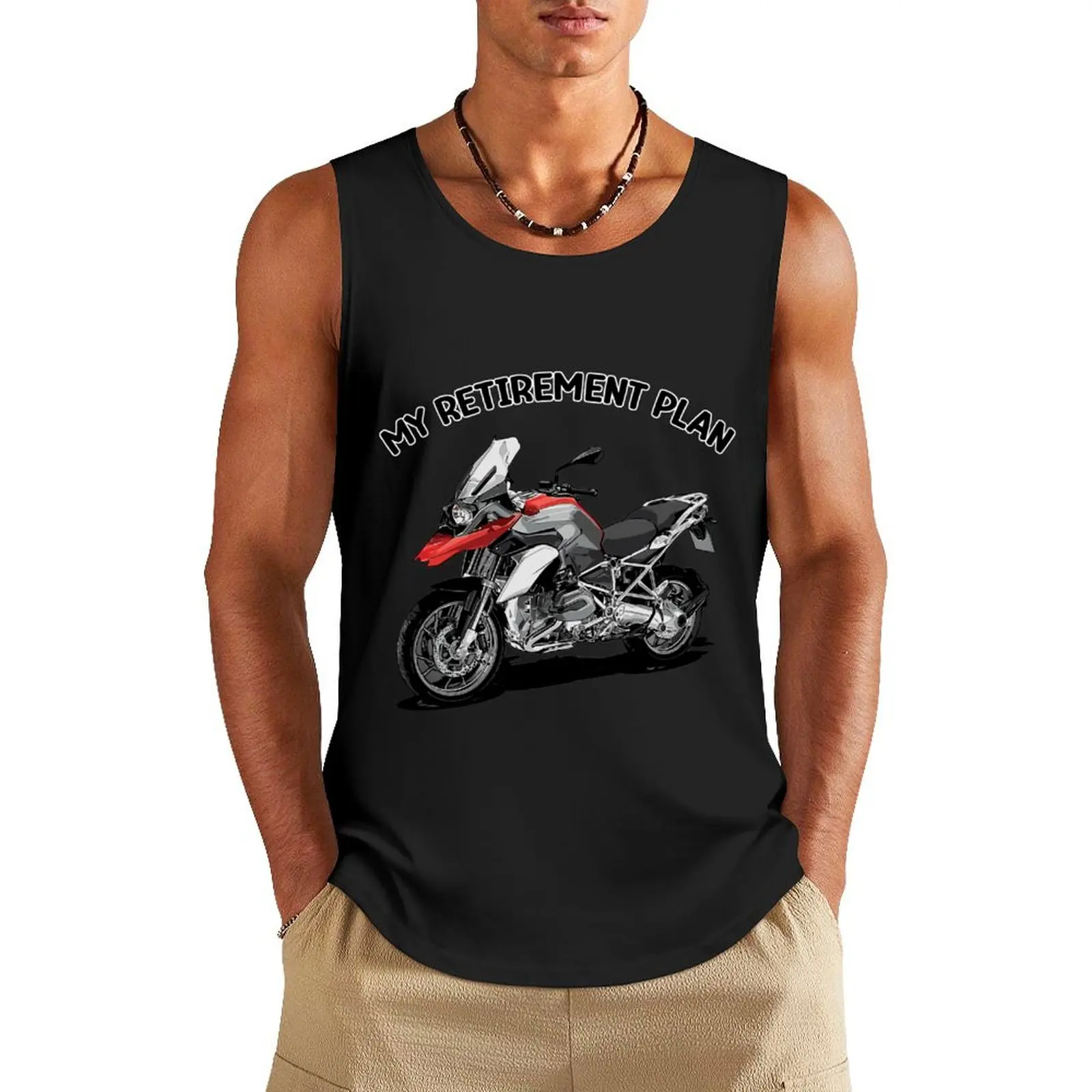 My Retirement Plan Adventure Motorbike R 1200 GS 1250 Tank Top gym clothes man fitness Vest