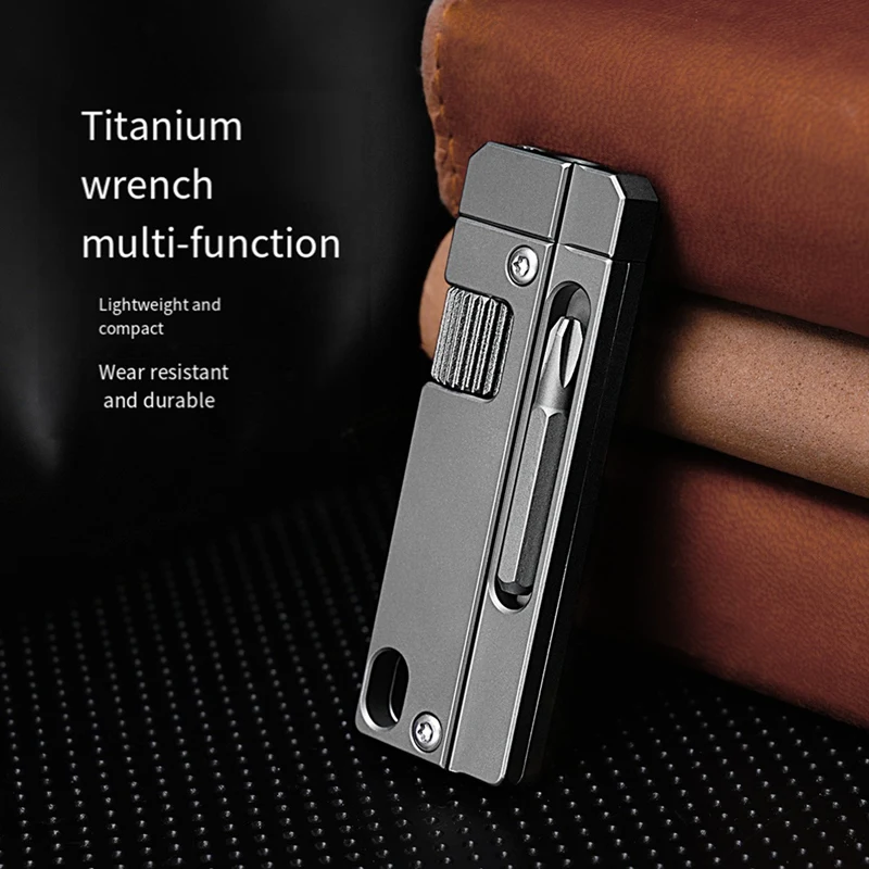 Titanium Alloy Mini Adjustable Spanner Wrench, Multitool Portable Repair Tool For Outdoor Use,Multifunctional Tool