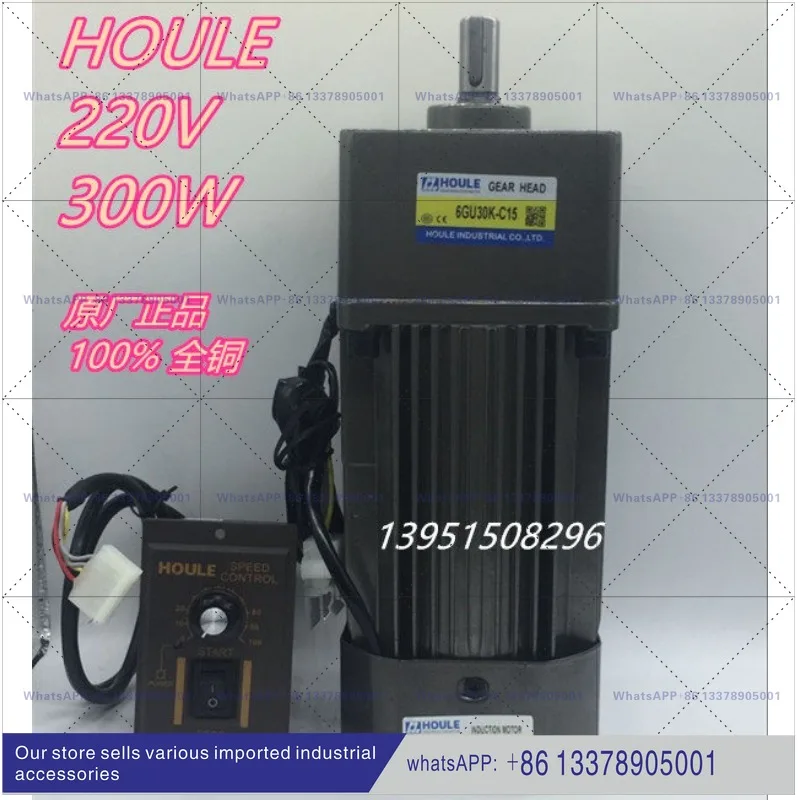 HOULE motor AC 220V300W gear motor/speed motor 6IK300R-C2F-GU-ZG