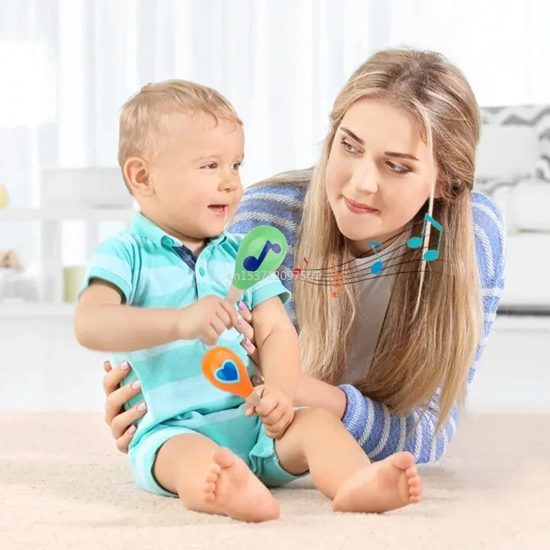 1 pc montessori Holz spielzeug Baby Sand Hammer frühe Bildung Musik entwicklung Instrument Puzzlespiele für Kinder 1 2 3 Jahre