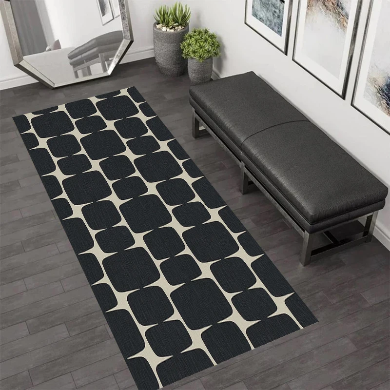 

Geometric Runner Rug Modern Nordic Long Carpet Non Slip Hallway Living Room Floor Mat Door Mat Floor Mat Kitchen Rug Home