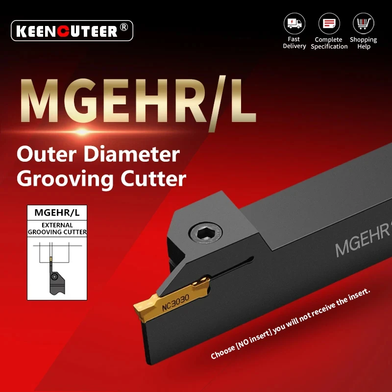

MGEHR1010 MGEHR/L1212 MGEHR1616 MGEHR2020 MGEHR2525 MGEHR3232 External Grooving Tool Holder CNC Boring Bar Slotting Turning Too