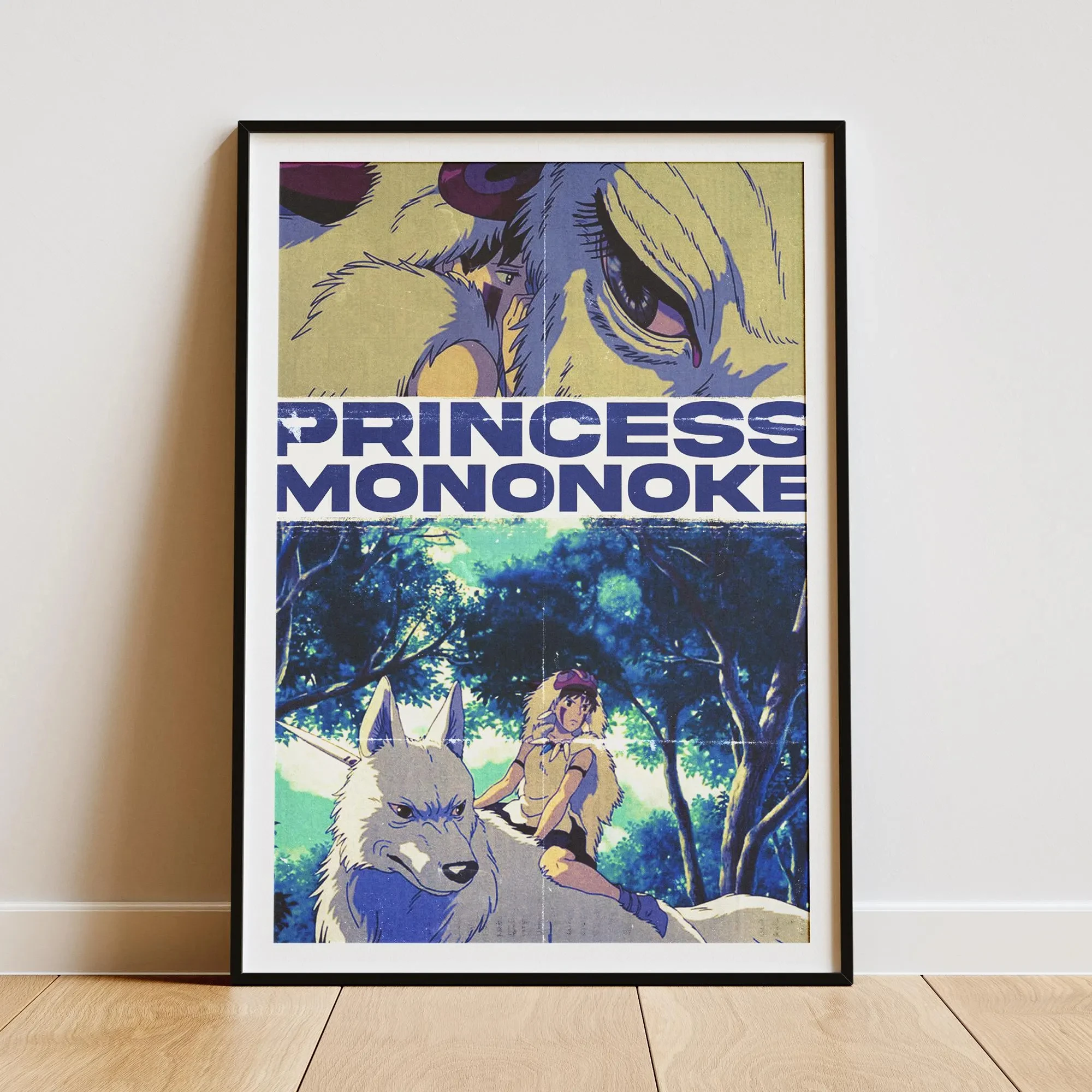P-Princess M-Mononoke قماش اللوحة طباعة ملصق الرسوم المتحركة فيلم جدار الفن الديكور لغرفة المعيشة غرفة نوم