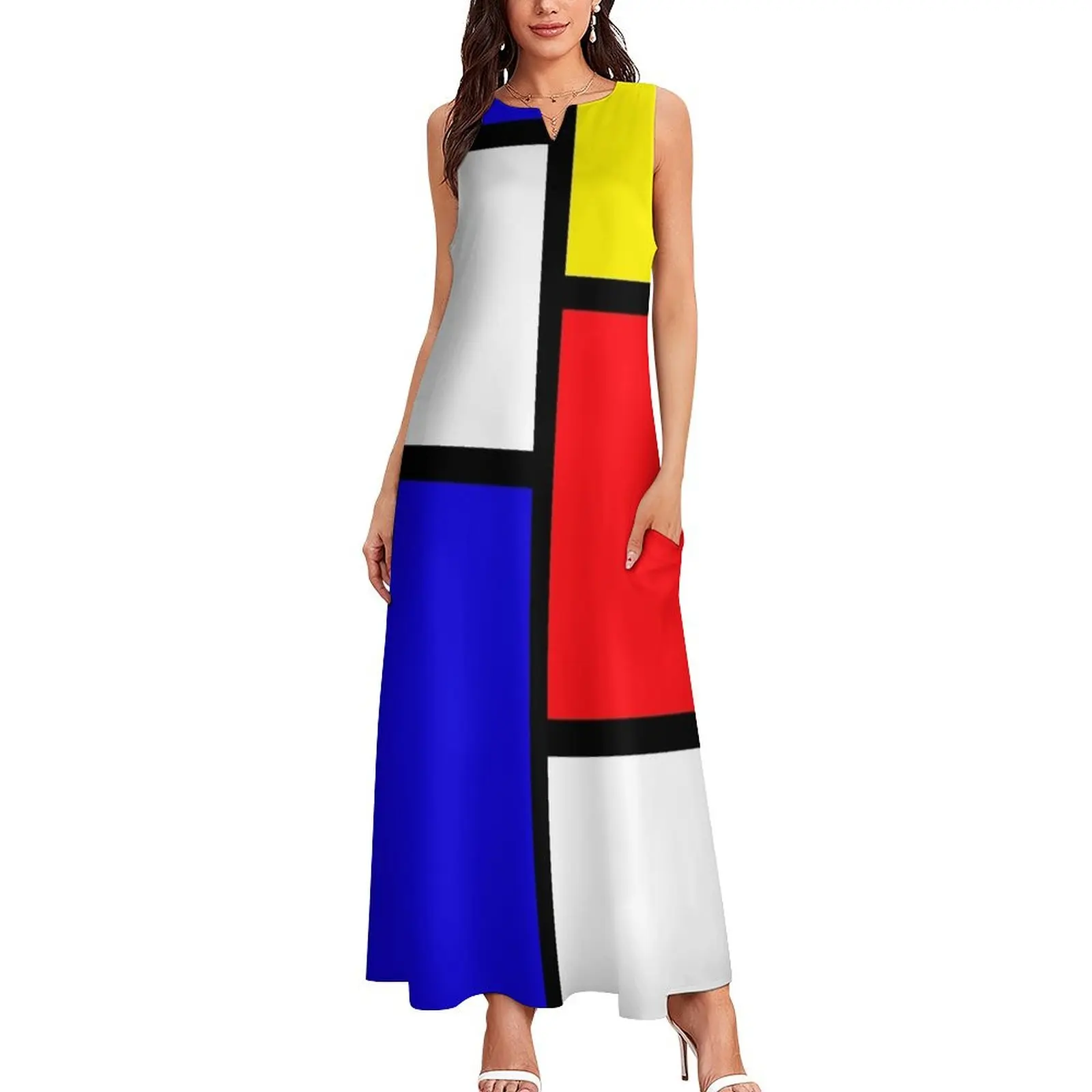 Mondrian Long Dress luxury woman party dress summer dresses ladies 2025 luxury women's party dress evening prom