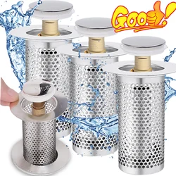 Sink Drains Filter Bathroom Pop-Up Sink Filter Plug Stopper Wash Basin Hair Catcher Sink Strainer Stopper Kitchen Accessories