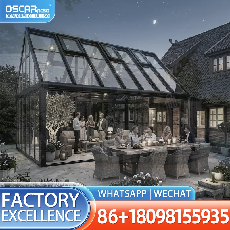 ชุดห้องซันรูมขนาดใหญ่กันน้ำและ - Polycarbonate Greenhouse Aluminum Frame บทวิจารณ์และราคา