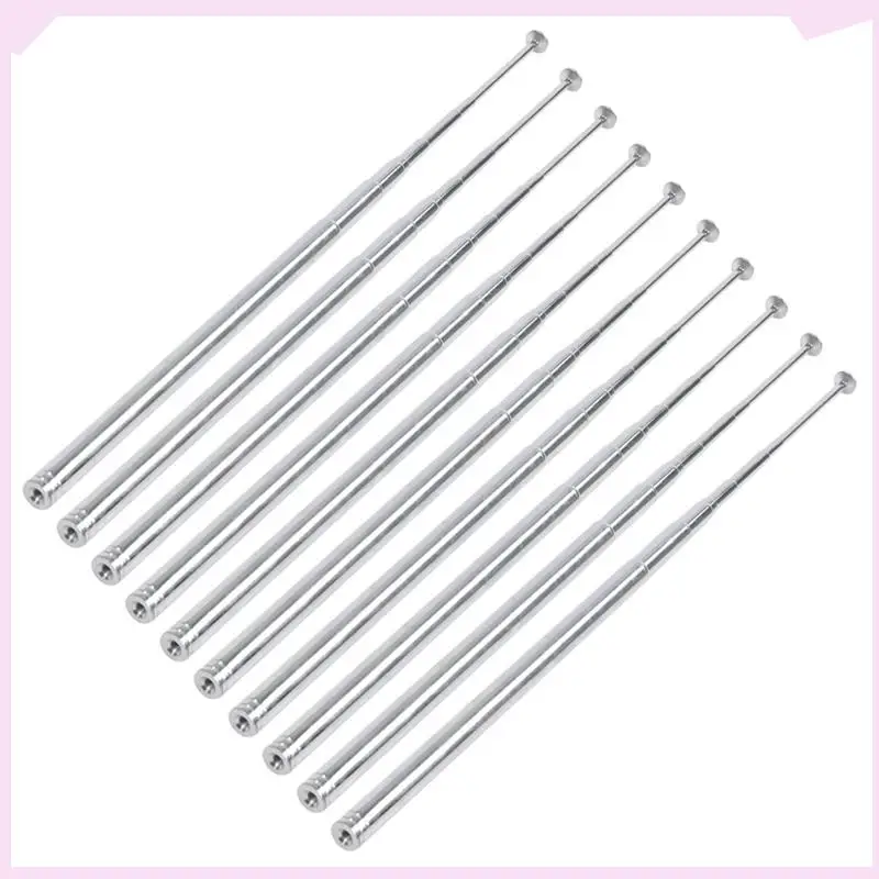 B24B 10Pcs 115 Cm 10 Section Telescopic Antenna FM AM Radio