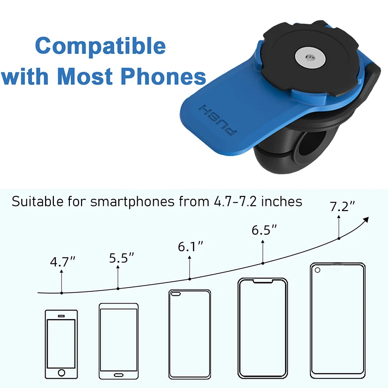 Support de téléphone anti-tremblement pour moto et vélo, amortisseur de vibrations, auto-verrouillage, guidon de vélo, tige de montage