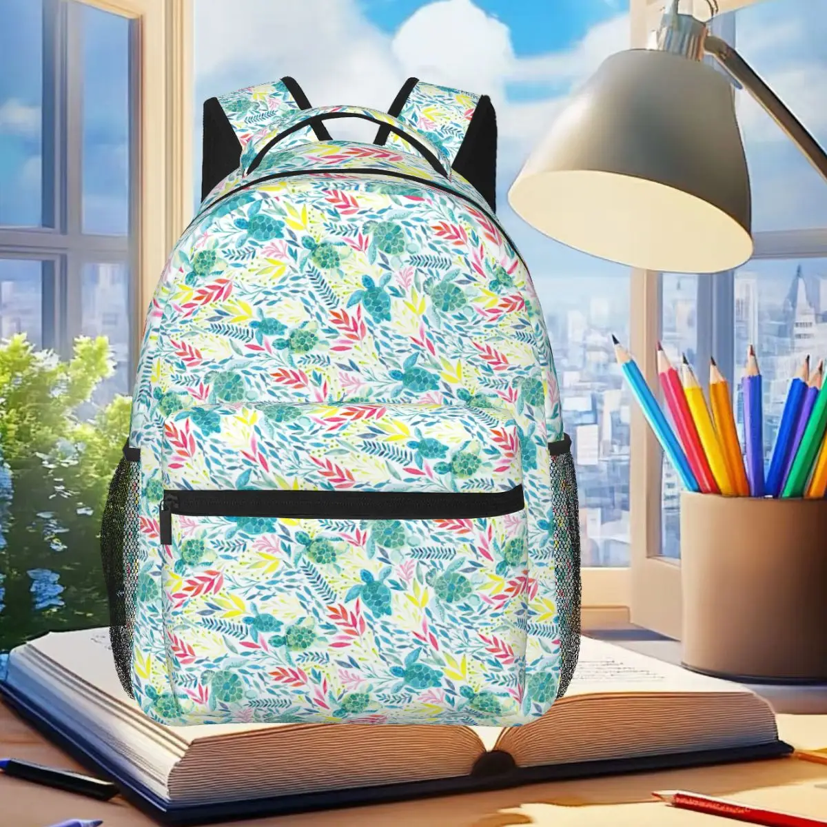 

Turtle Migration Student Backpack School Bag Hiking Travel Daypack for Men Women Fashion Bookbag Shoulder Bags