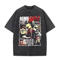 Camiseta gráfica Vintage lavada de la banda de Rock Limp Bizkit para hombres y mujeres, camisetas informales de manga corta de gran tamaño de Hip Hop, ropa de calle Unisex