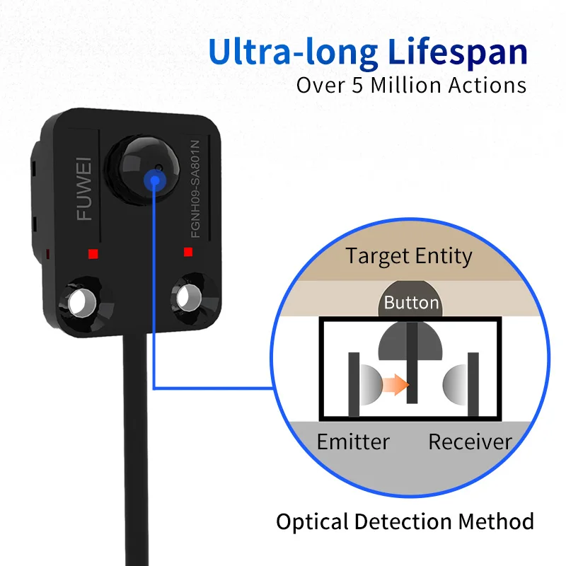 FUWEI FGNH09-SA801N wafer limit switch button micro photoelectric sensor