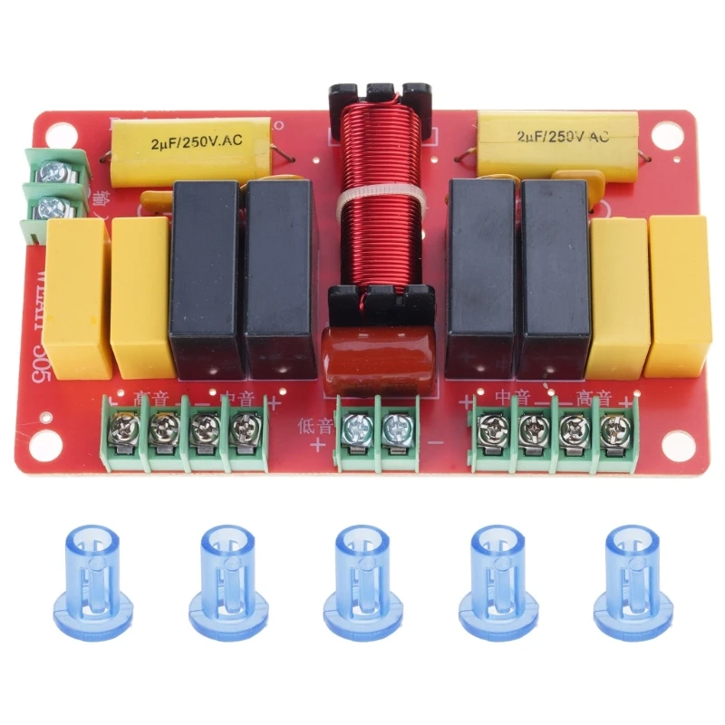 5 Way Frequency Divider Two High Two Middle One Low Speaker Filters Board Speaker 250W Speaker Panel for Home Theater