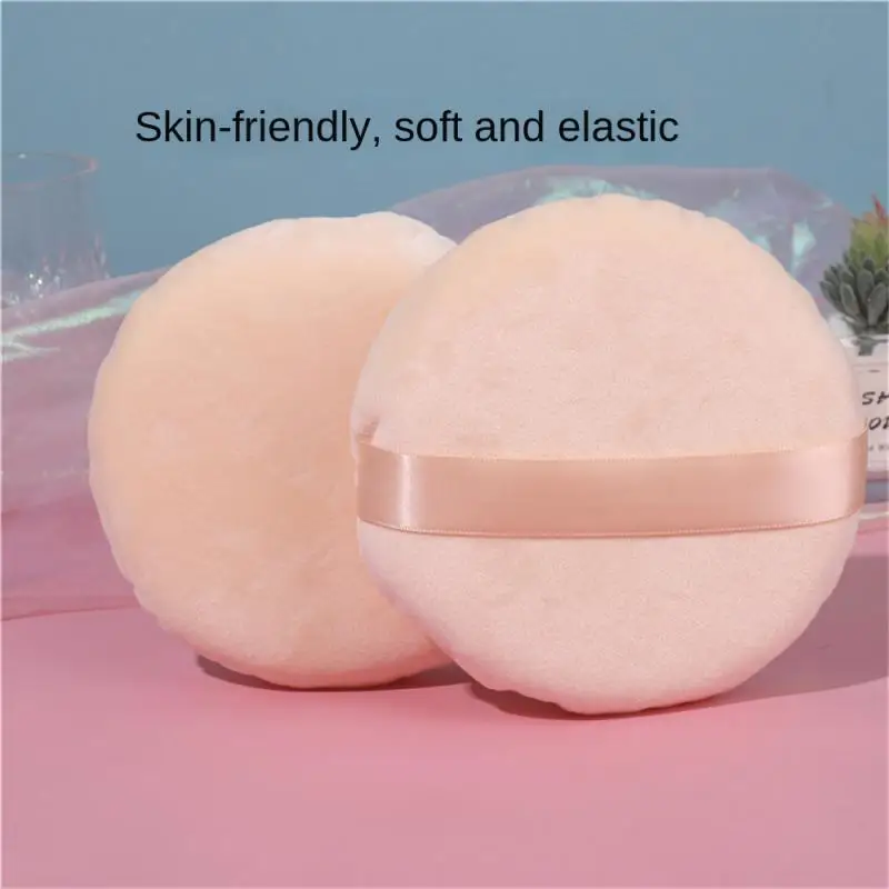 8-teiliges Baumwoll-Puff-Soft-Make-up-Puff-Pad für Gesichts puder Puder beige 13cm