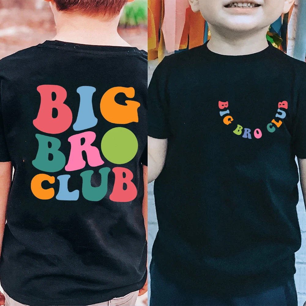 

Big Bro Club Kids Shirt Retro in My Big Brother Era Kids Tee Brother Shirts Promoted To Big Bro Funny Toddler Tee Outfits