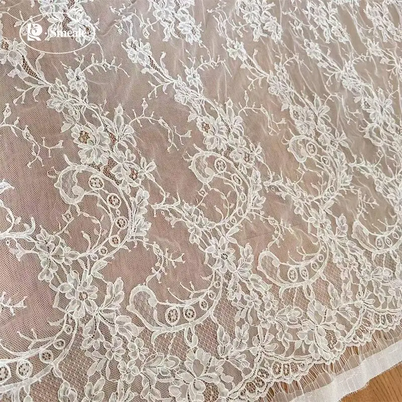 3M X 1.5M Handmade Rope Embroidered Lace Fabric, High End Dress, Wedding Dress, Bride's Clothing Accessories Fabrics for Sewing