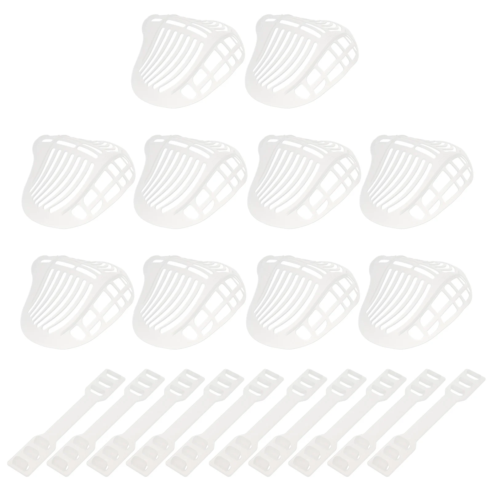 10 set Support Frame Set 3D Face Bracket Adjustable Mask Extender Strap Lipstick Protection Washable Face Mask Inner Stand For