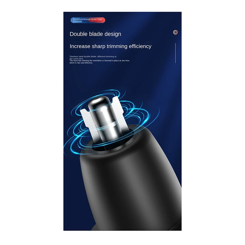 Tagliacapelli elettrico da uomo per naso tagliacapelli ricaricabile USB rasoio portatile per peli del naso impermeabile sicuro pulito facile da usare