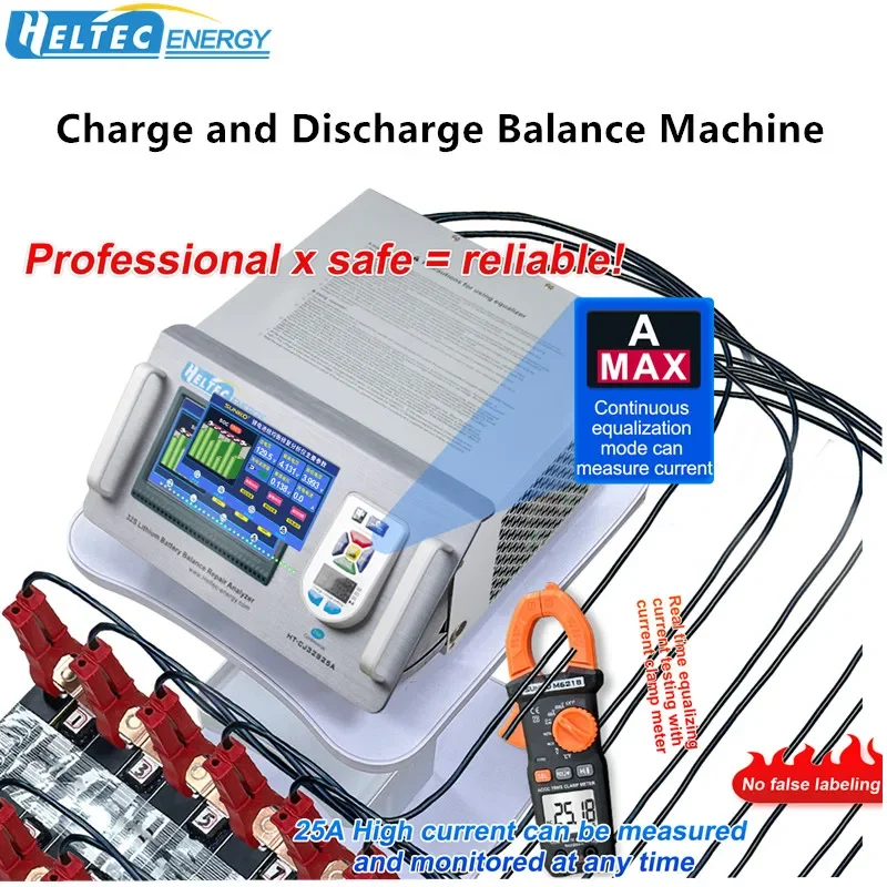 heltec 2S-32S lifepo lipo lithium battery charge/discharge balancing machine checker LTO equalizer 25A Car Battery Repair