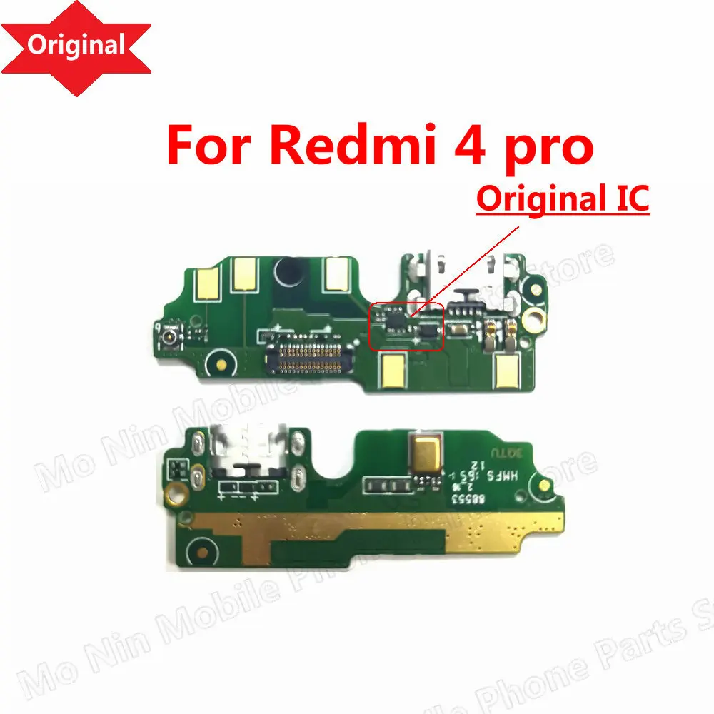 Microphone Module+USB Charging Port Board Flex Cable Connector Parts For Xiaomi Redmi 4 4Pro 4A 4X Replacement