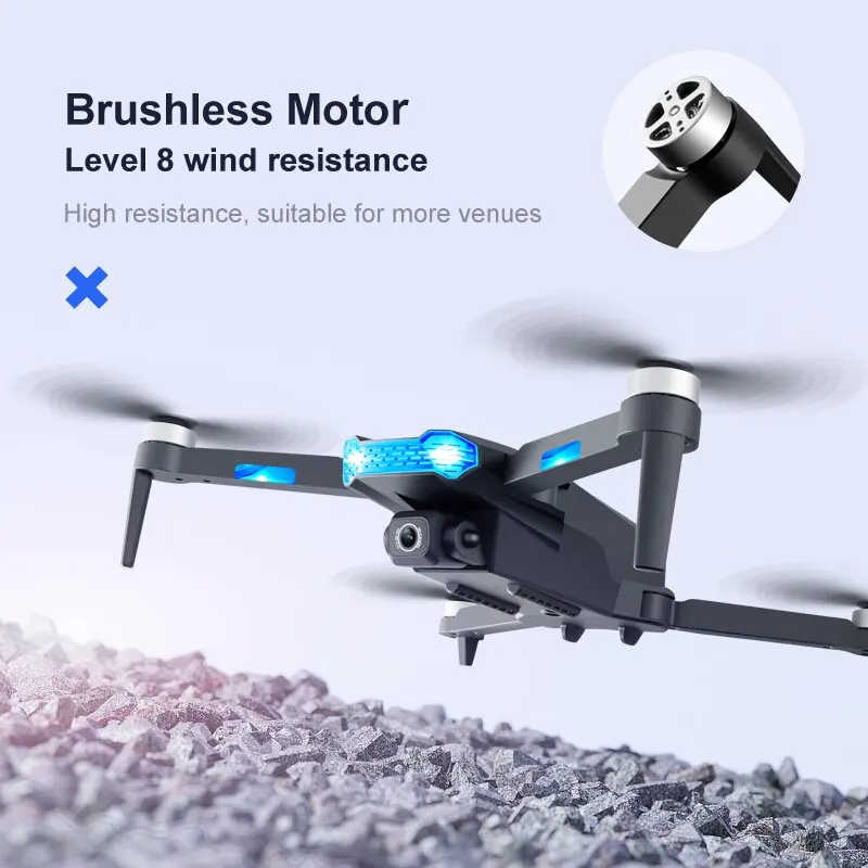 Drone with Camera KK18 Pro Brushless GPS 5G WiFi FPV with 6K HD Camera Optical Flow Positioning Foldable RC Quadcopter