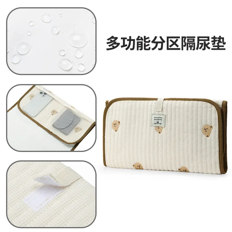 Waterproof Newborn Diaper Pad Portable Toddler Changing Table Durable Oxford Baby Diaper Sheet Foldable Baby Diaper Changing Pad
