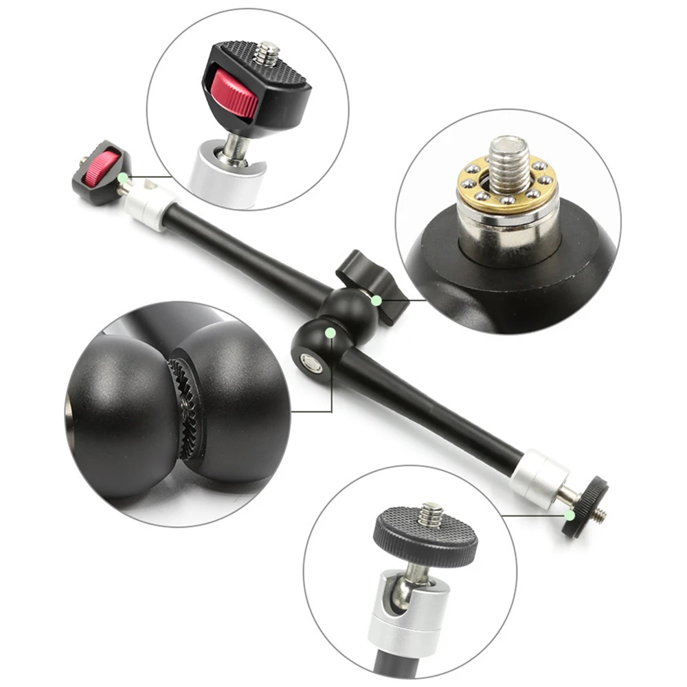 Adjustable Articulating Friction Magic Arm Large Super Clamp for Gopro DJI Camera Cage Rig LED Video Light Monitor Tripod Gimbal view 2