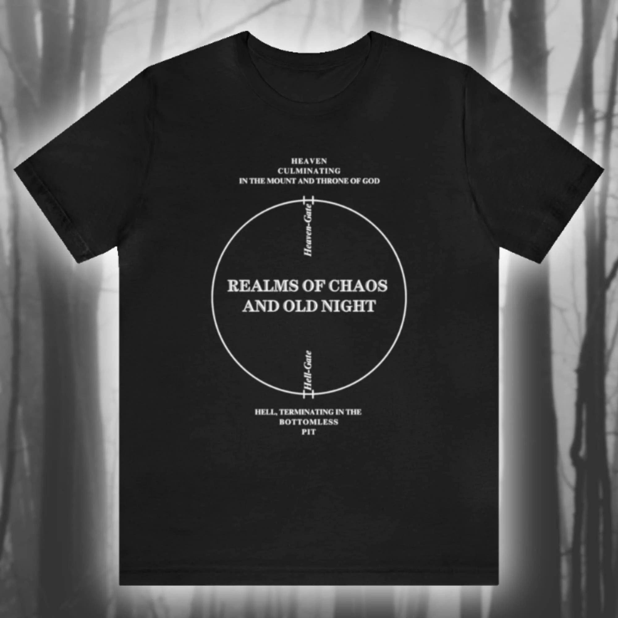 Realms of Chaos Paradise LosT T Shirt John Milton Astrology Heaven and Hell Jersey