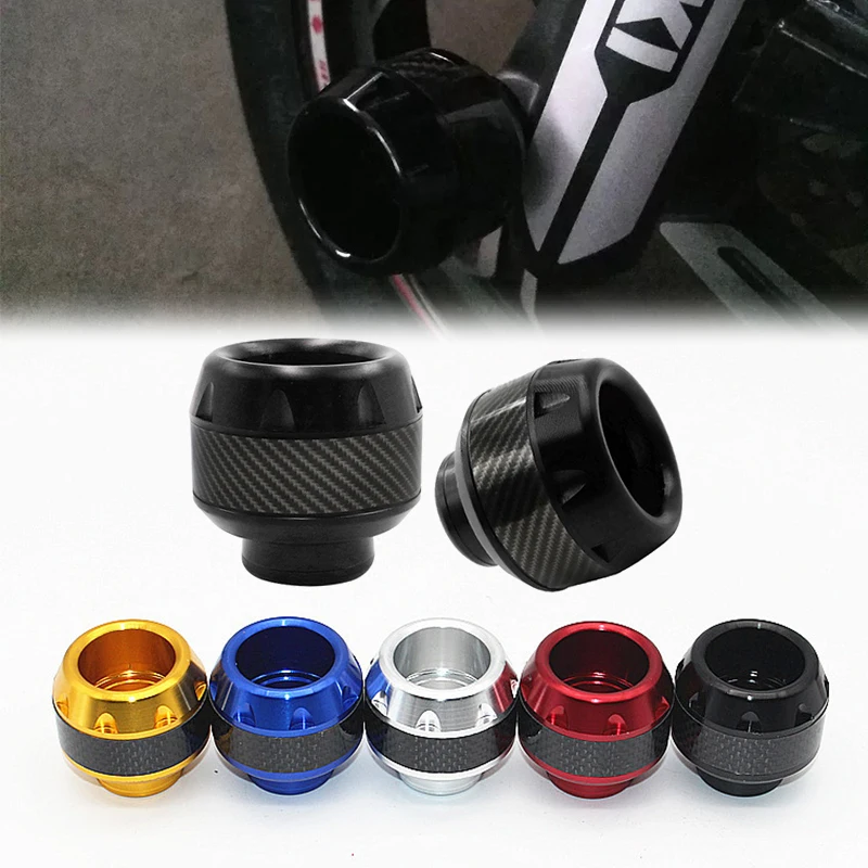 2pcs New Aluminum Auto Wheel Protection Crash Pads Scooter Frame Slider Fairing Guard Tuning Falling Protector Moto Accessories