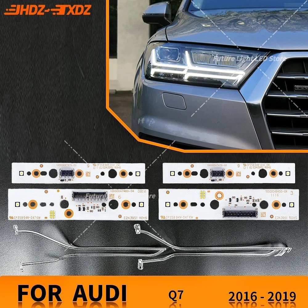 

Светодиодные платы DRL для фар AUDI Q7 2016-2019: источник света, световодная пластина, трубка-световод, направляющая полоса для дневных ходовых огней
