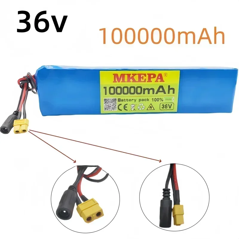 10S3P 36V 100000mAh 18650 Rechargeable Lithium Battery  Power Modified Bicycle Scooter Electric Vehicle with etc