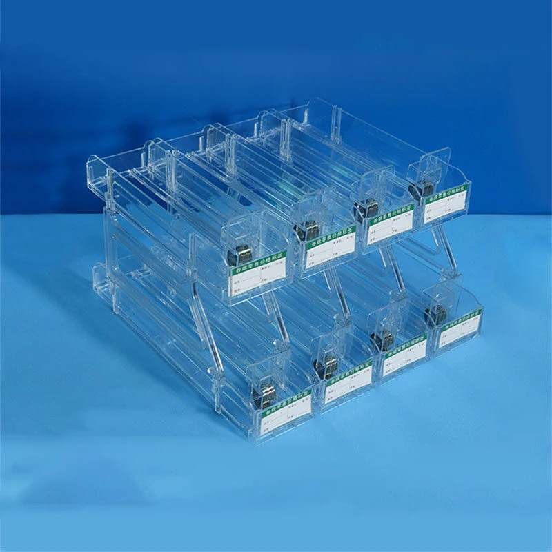 5 Set Double Layer Automatic Cigarette Pusher Display Rack Adjustable Tobacco Pusher for Supermarket Store Cigarette Display