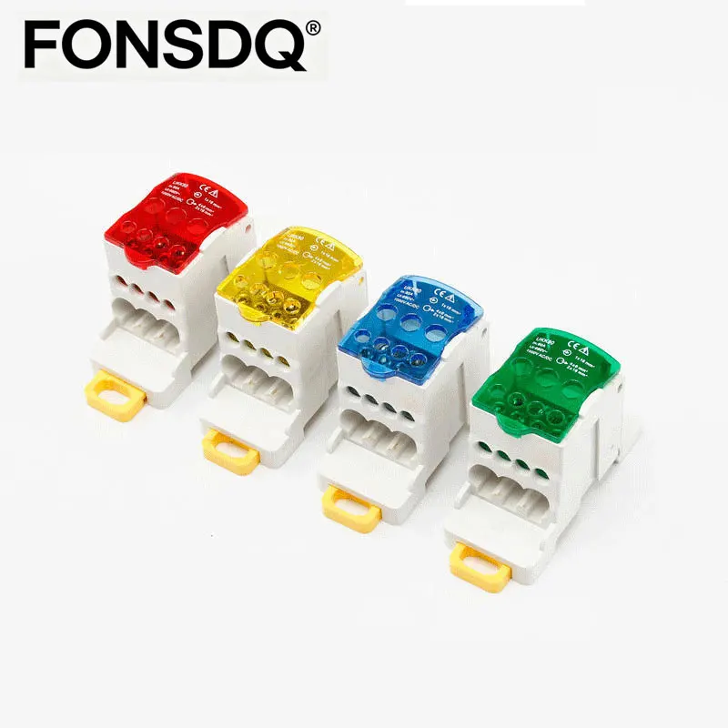 UKK High-Current Single-Stage Splitter Box Wire Connector Multi-Outlet Terminal Block Rail for Household image 4