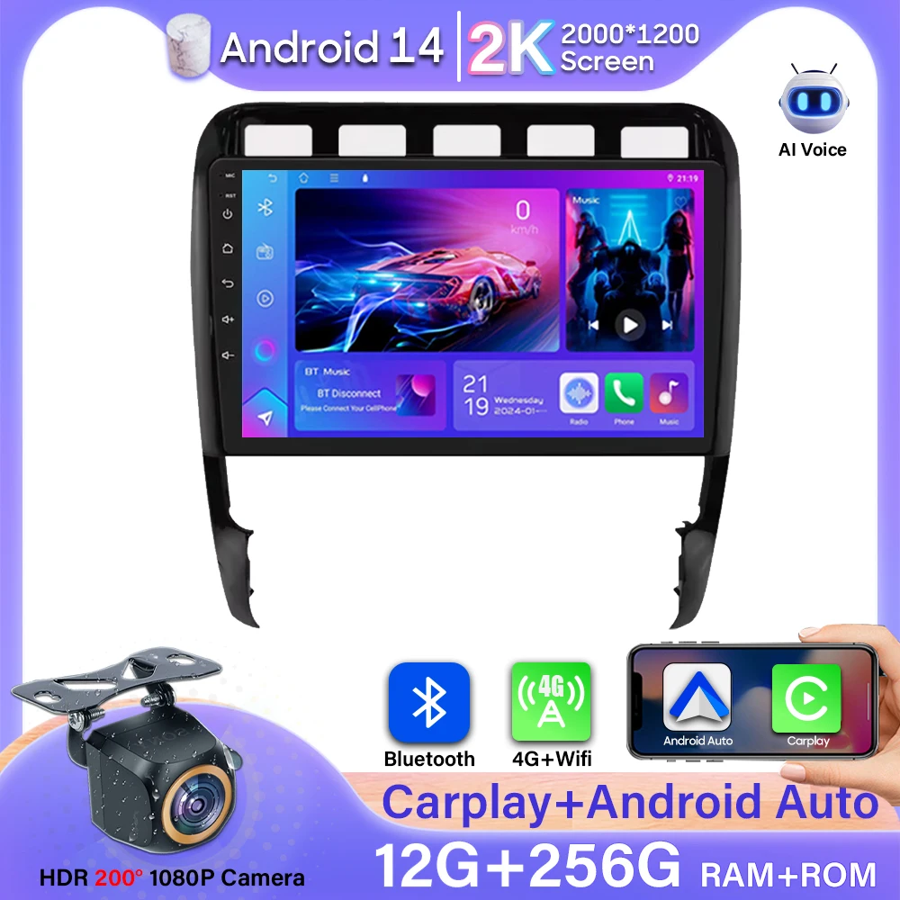 

Android Auto For Porsche Cayenne 1 2002-2010 Car Radio Carplay No 2din Stereo Video GPS Navigation Autoradio DVD 4G Wifi 2k BT